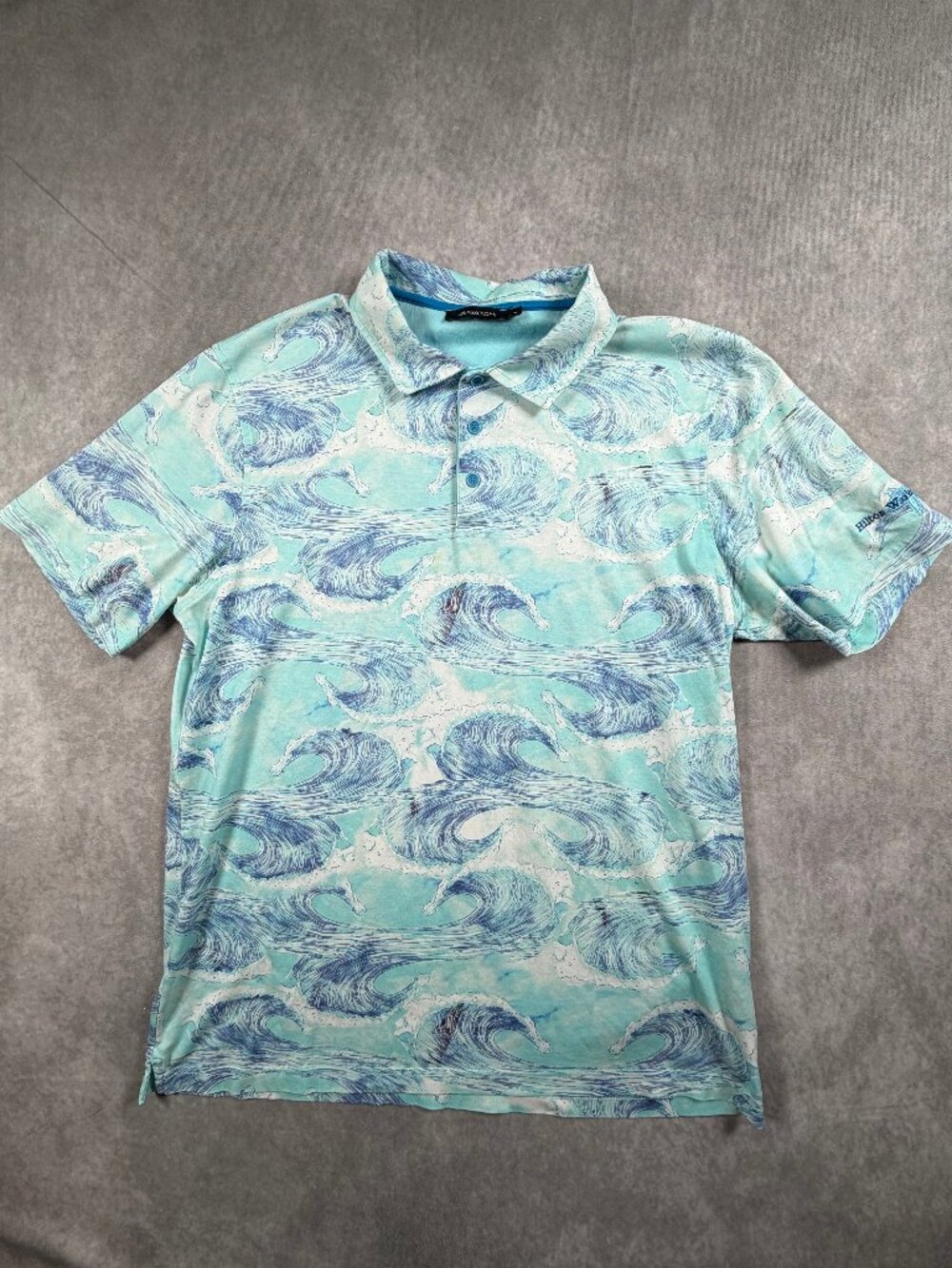 Bugatchi Mens 100% Mercerized Cotton Wave Polo Hilton Waikoloa L